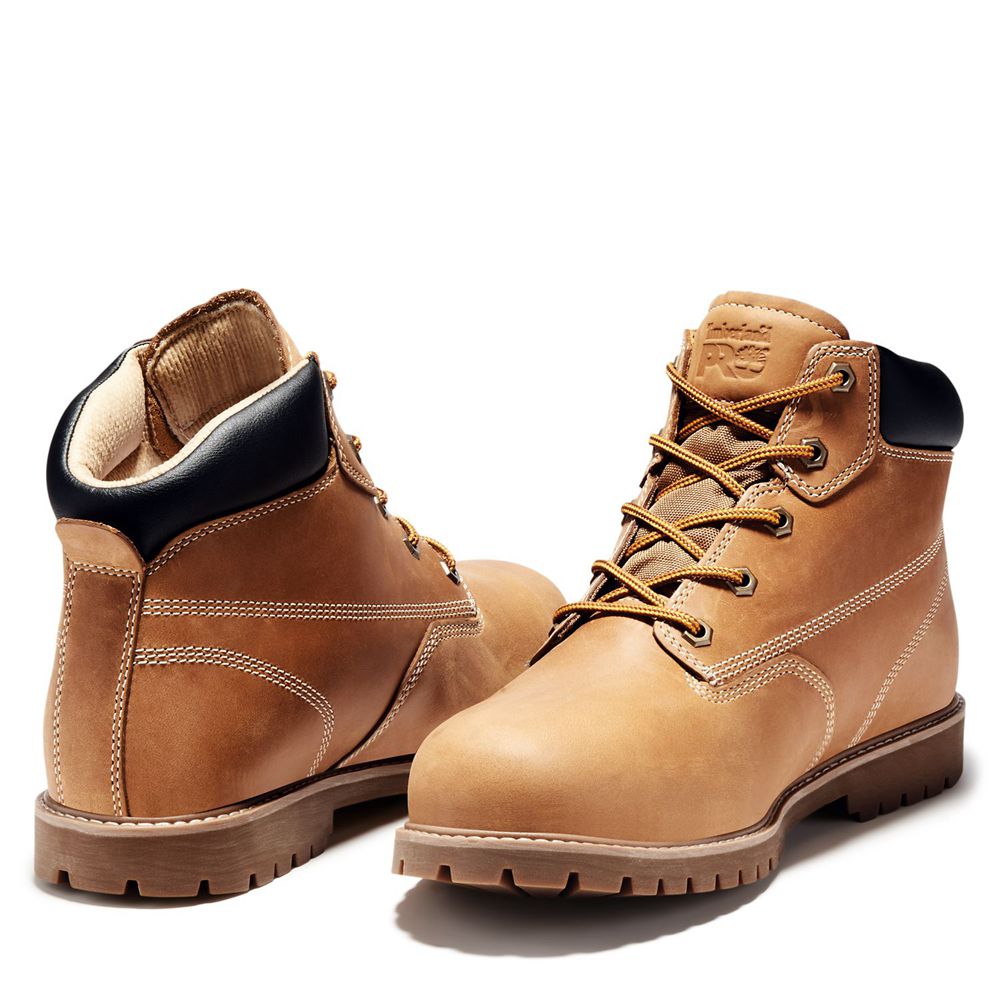 Timberland Mens Work Boots PRO® Gritstone Steel Toe - Brown - India EH4736890